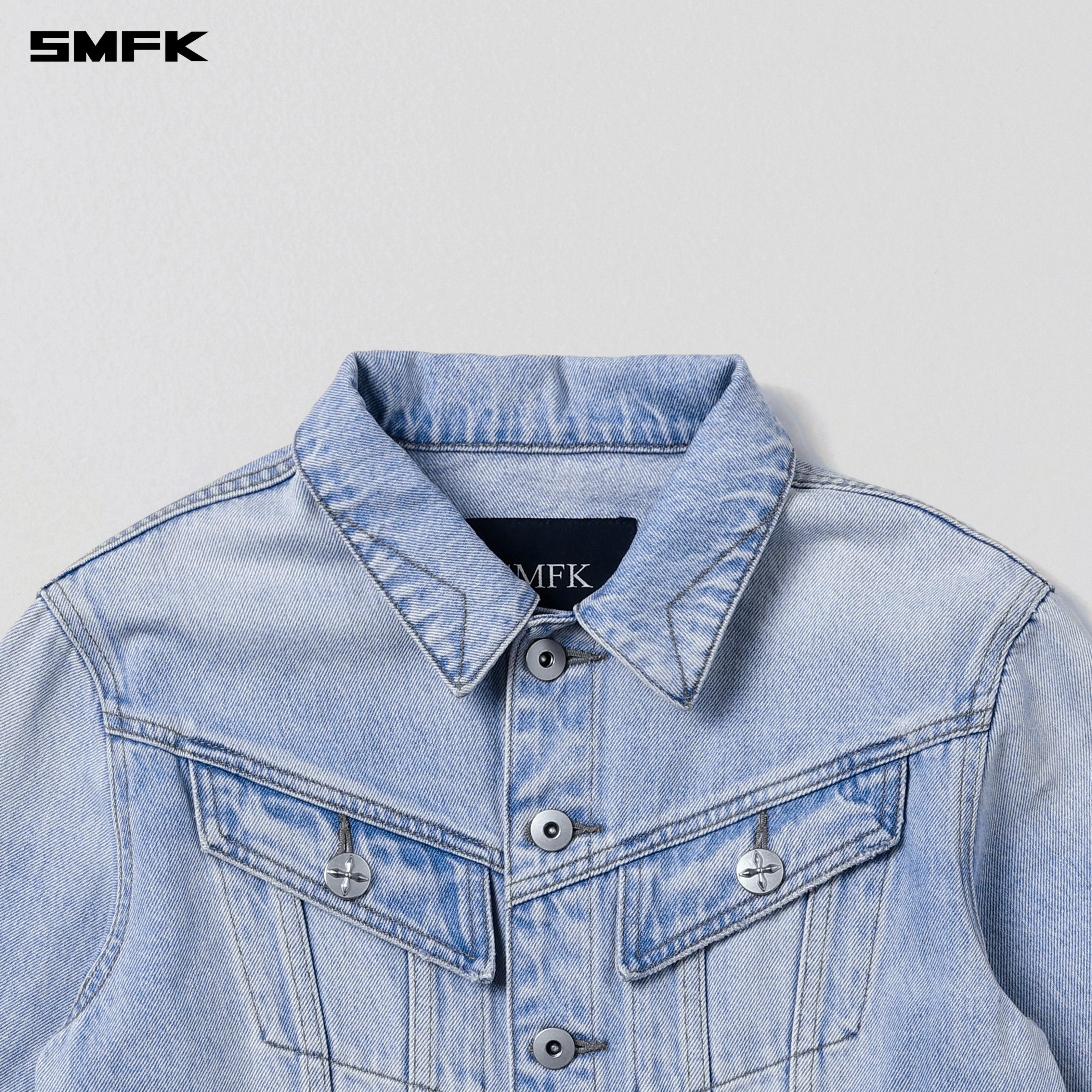 WILD MIRAGE HORT DENIM JACKET/COTTON WILD SKY BLUE - Image 7
