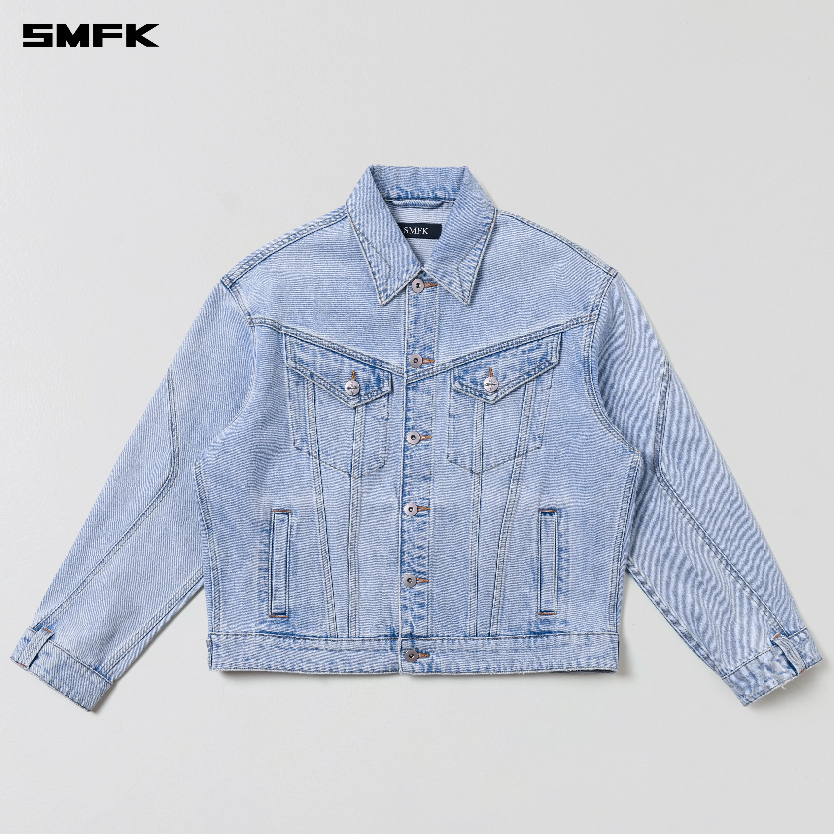 WILD MIRAGE LOOSE DENIM JACKET/COTTON WILD SKY BLUE - Image 5