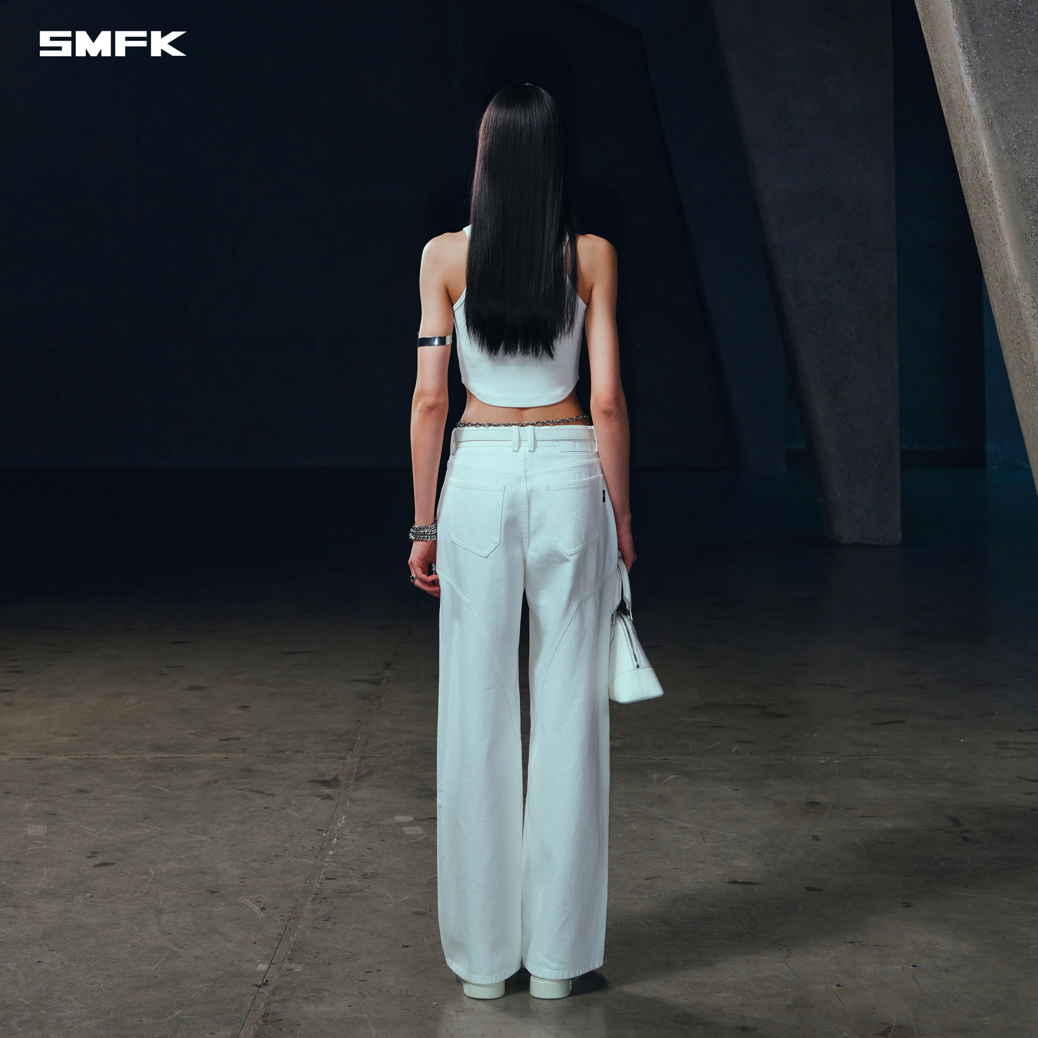 WILD MIRAGE LOOSE STRT DENIM PANTS/COTTON CLOUD WHITE - Image 3