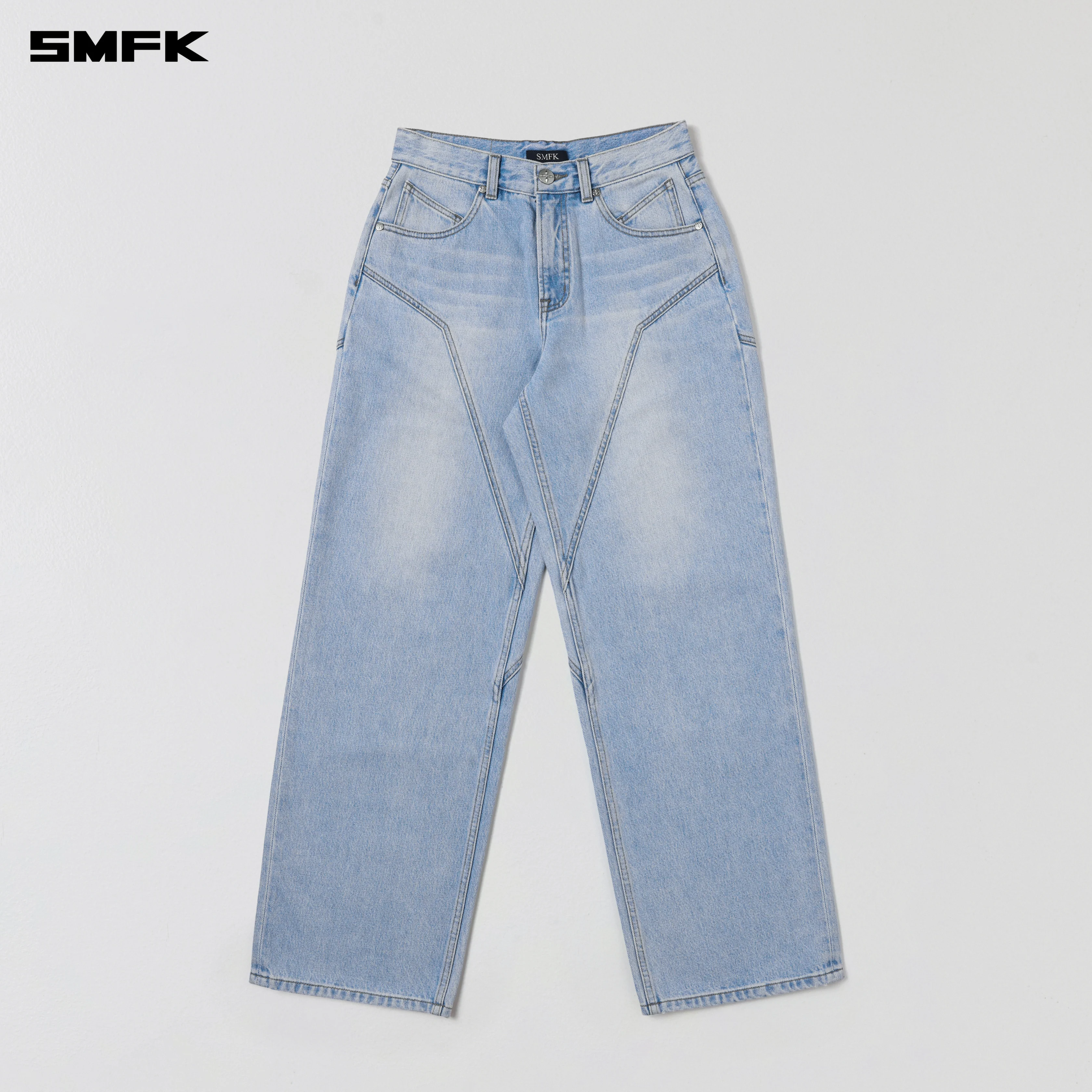 WILD MIRAGE LOOSE STRT DENIM PANTS/COTTON WILD SKY BLUE - Image 5