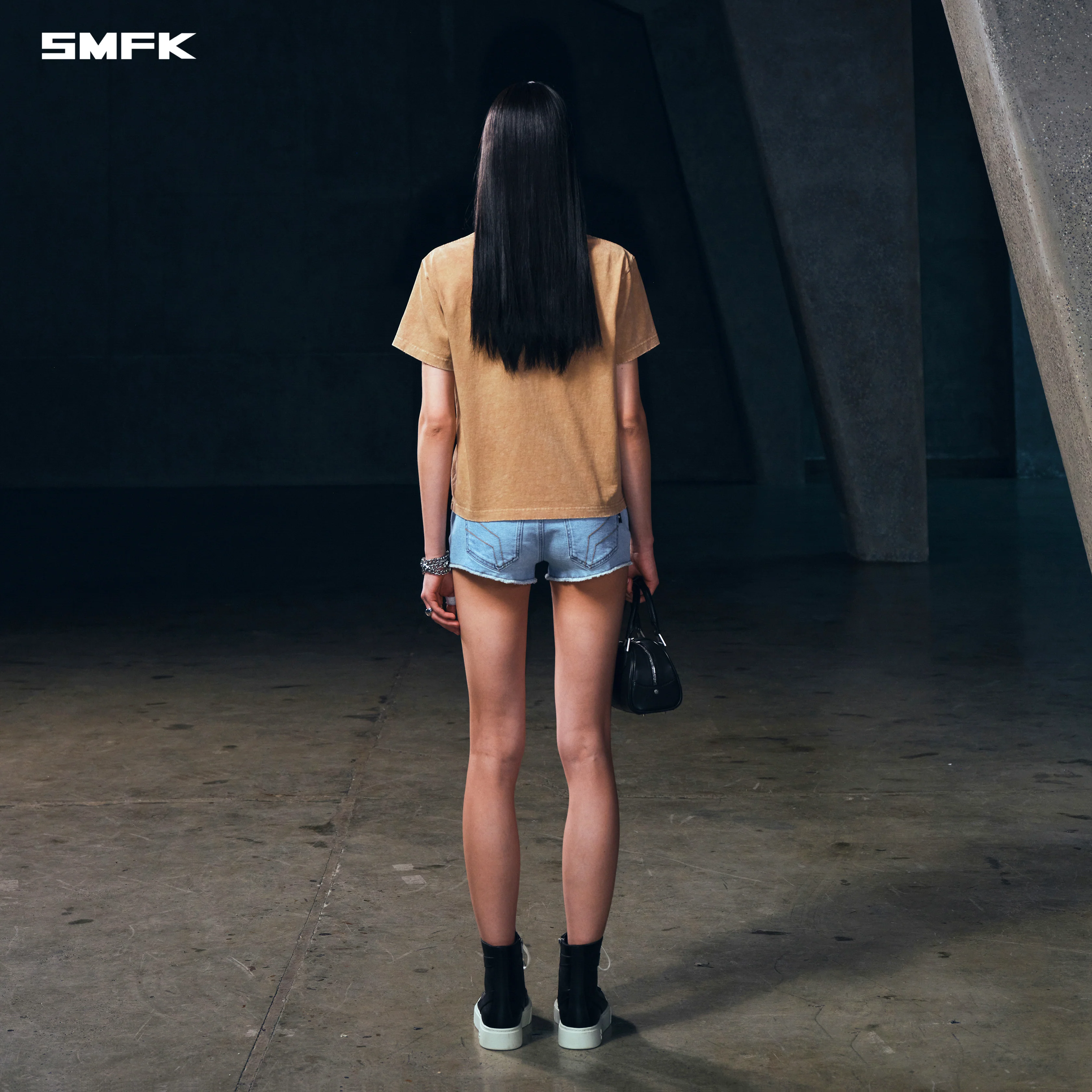 WILD MIRAGE LOW-WASIT DENIM SHORTS/E-COTTON WILD SKY BLUE - Image 3