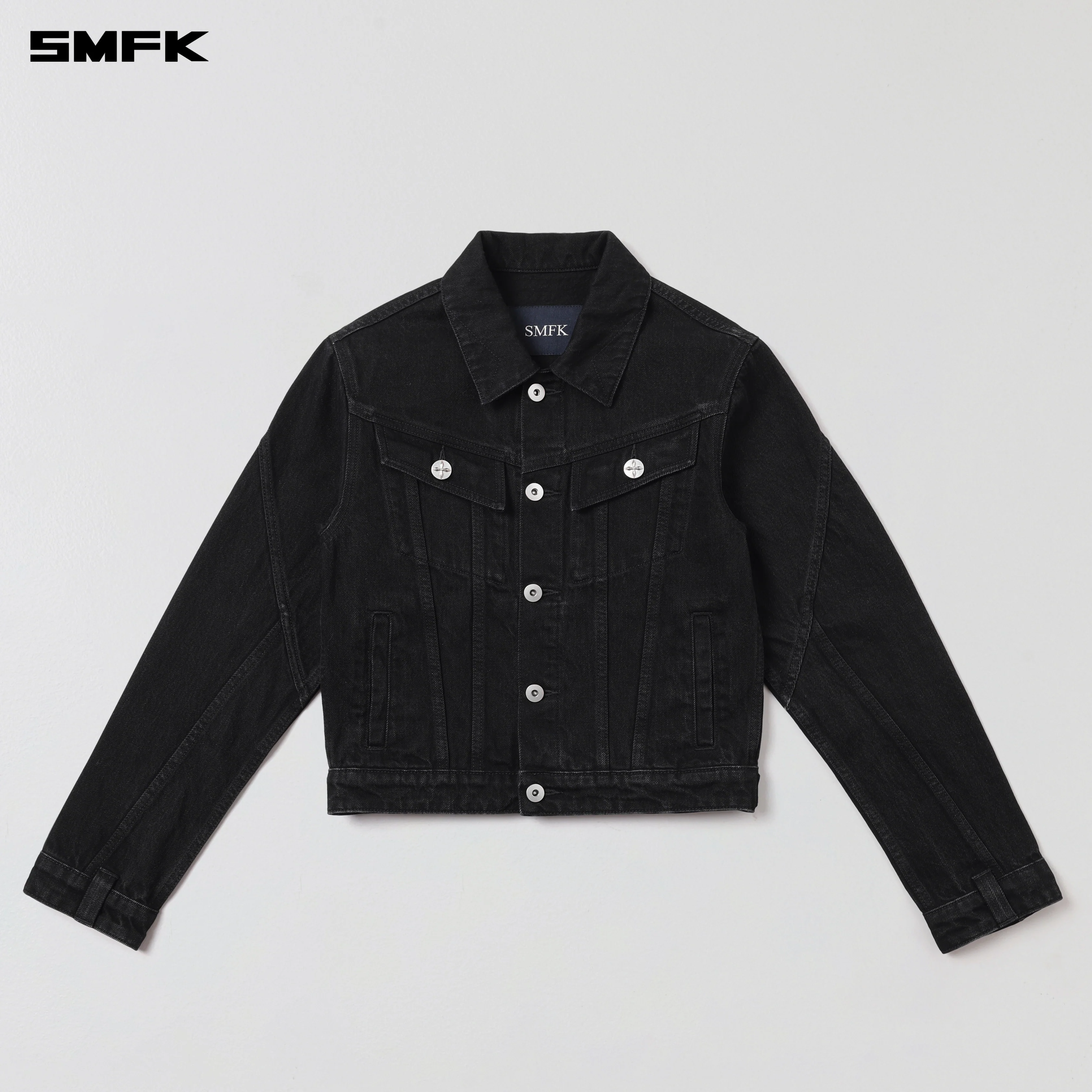WILD MIRAGE SLIM DENIM JACKET/COTTON WILD BLACK - Image 5