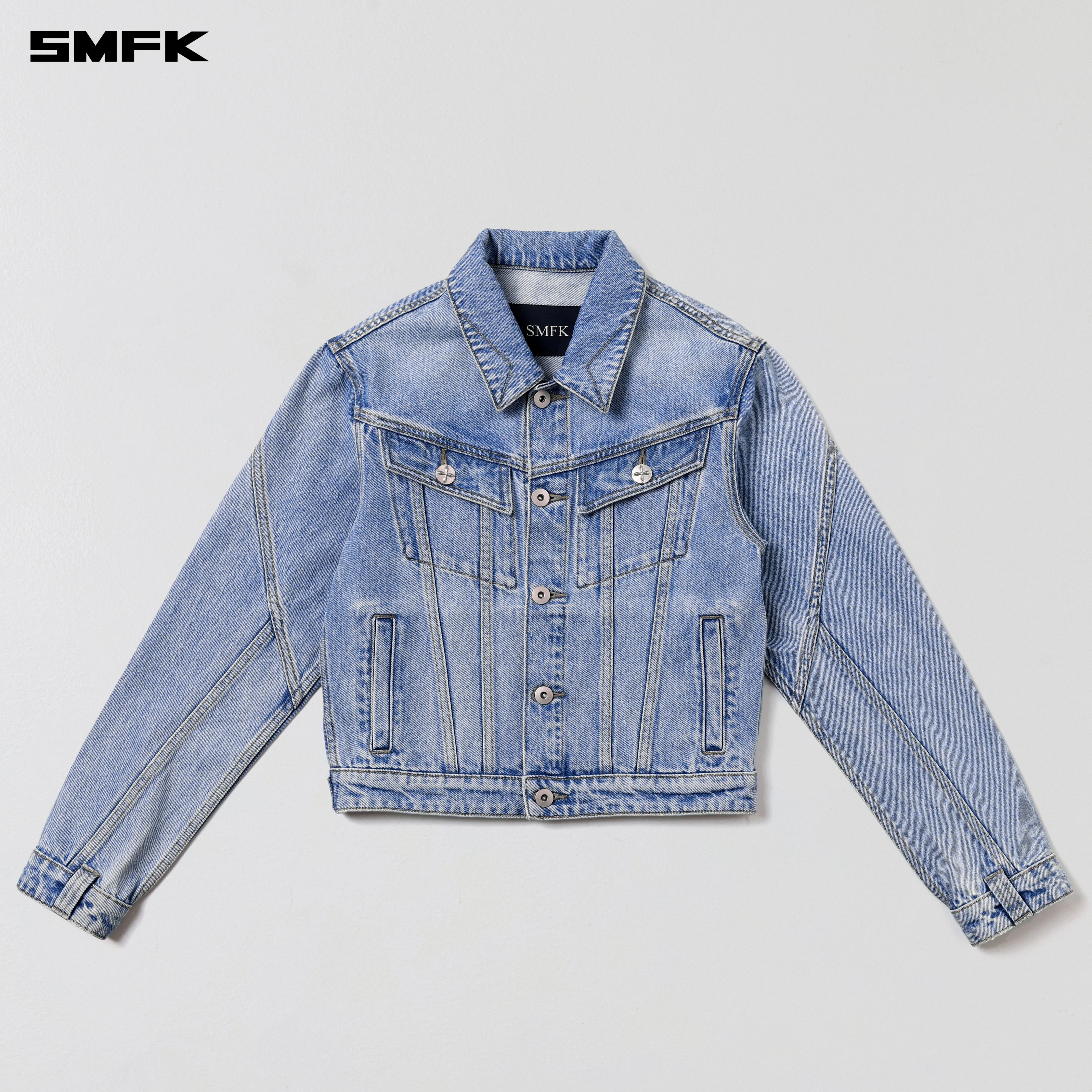 WILD MIRAGE SLIM DENIM JACKET/COTTON WILD BLUE - Image 5