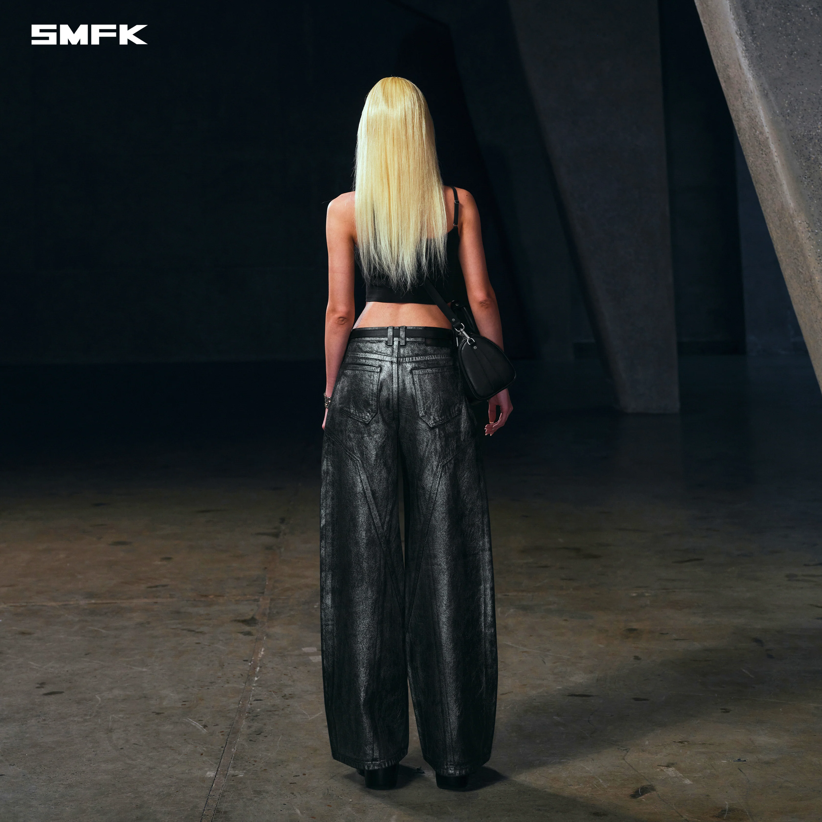 WILD MIRAGE TOWER DENIM PANTS/COTTON SILVER NEBULA - Image 3