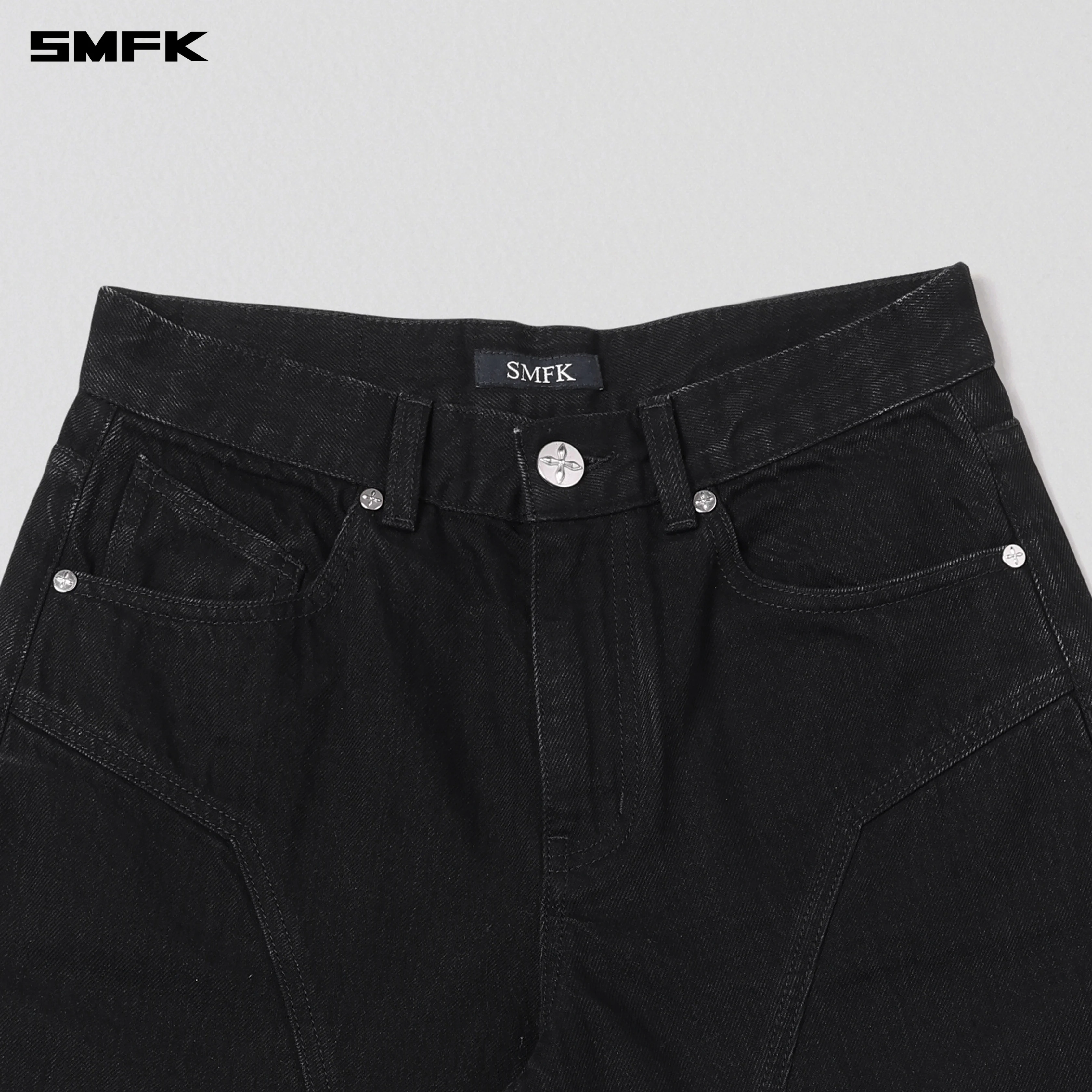 WILD MIRAGE TOWER DENIM PANTS/COTTON WILD BLACK - Image 7