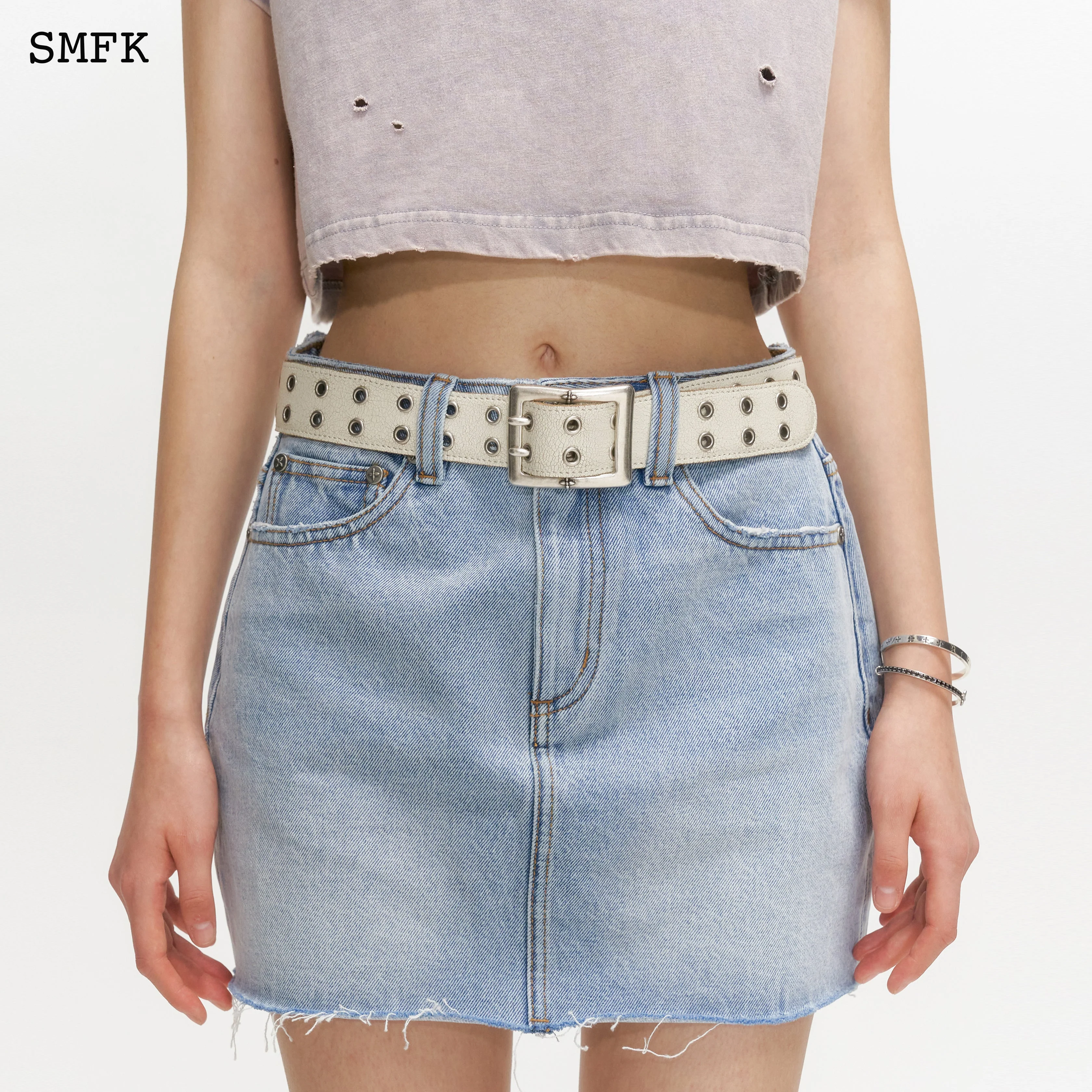Wilderness Wandering Blue Jeans Short Skirt - Image 3