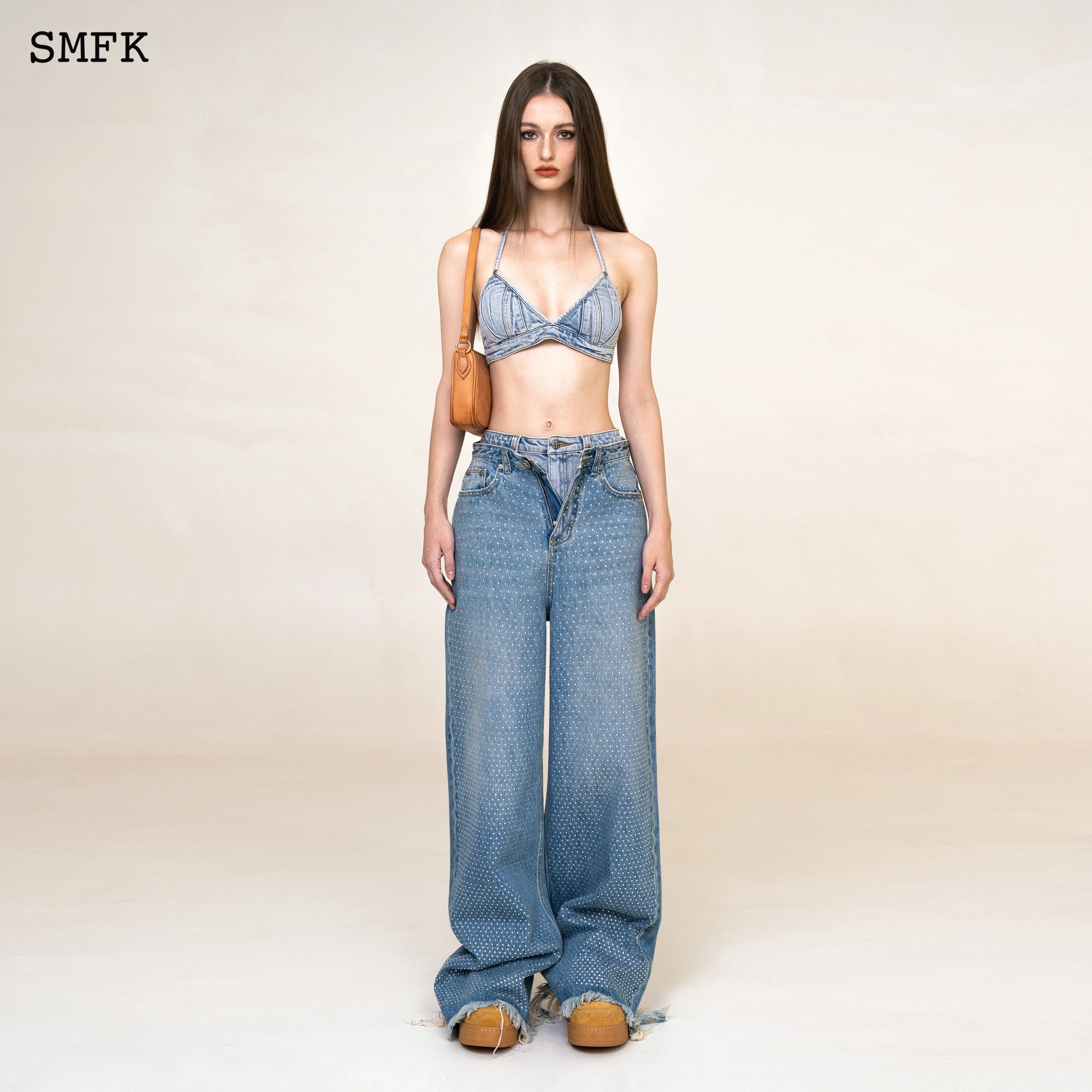 WildWorld Rider Denim Bikini Sky Blue - Image 4