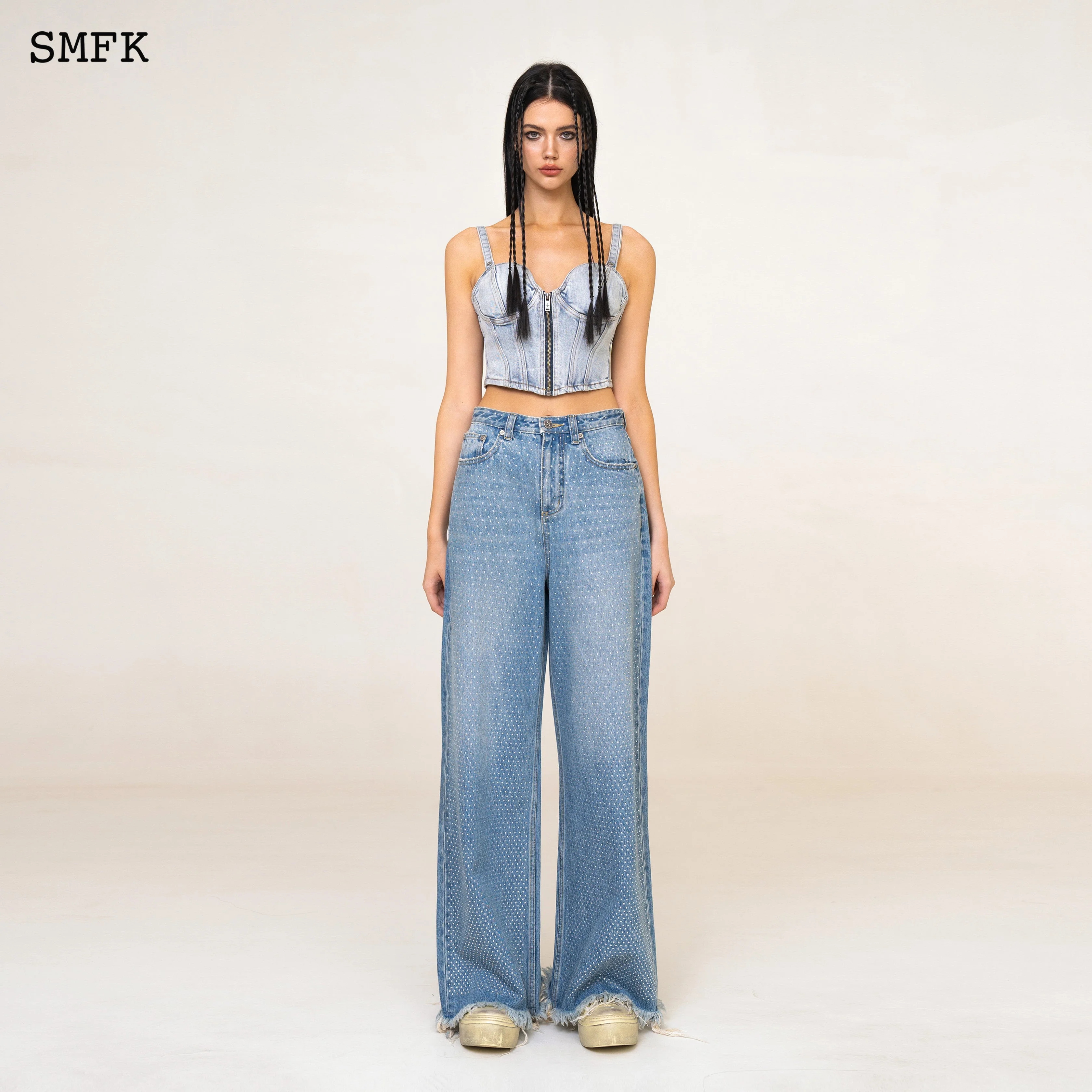 WildWorld Stray Denim Corset Vest - Image 4